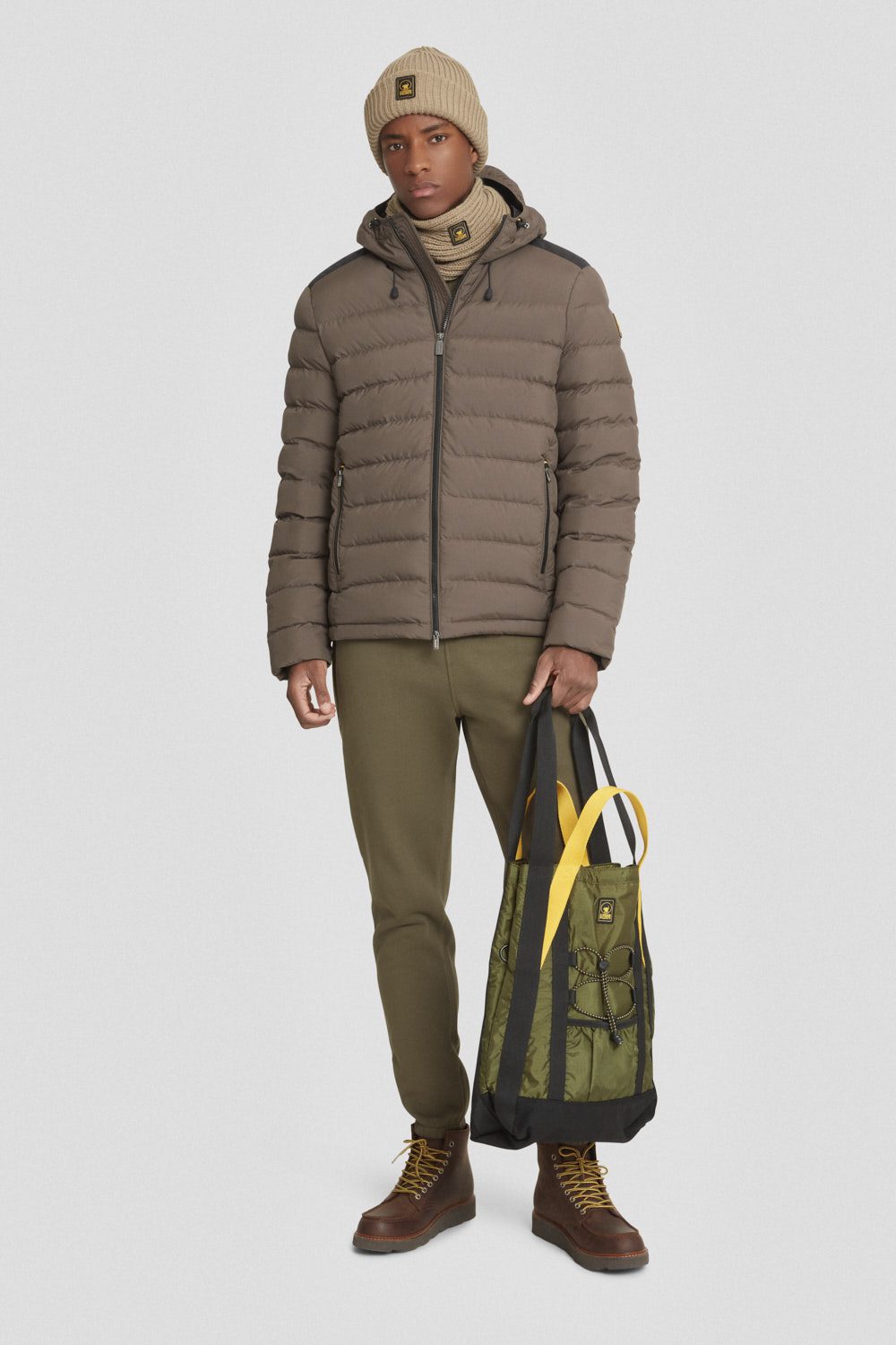 ciesse-outdoor-piumini-daunenjacke-kurz-braun-kapuze-wasserabweisend image 1