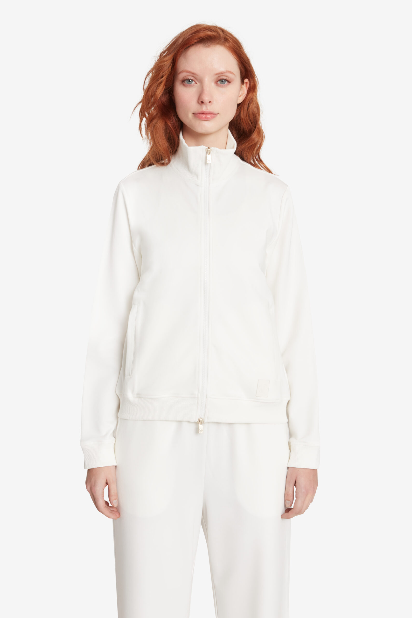 ciesse-kabru-pullover-damen-weiss-hoher-kragen-doppel-zip image 2