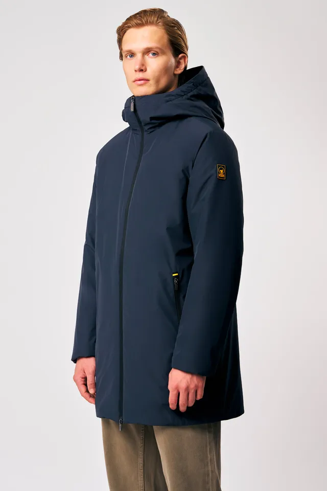 ciesse-gunbu-herren-winterjacke-lang-blau-mit-kapuze image 1