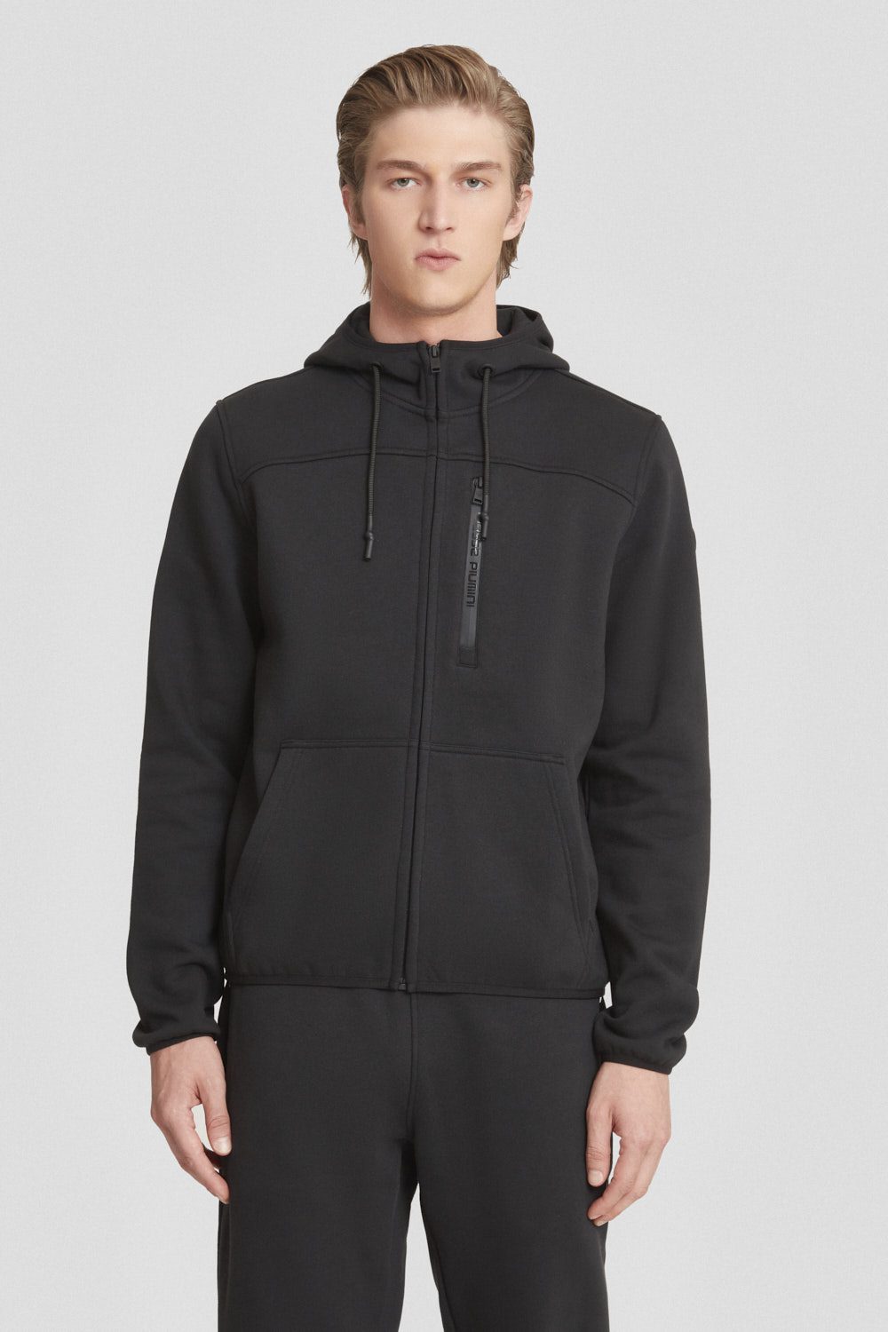 ciesse-hoodie-schwarz-herren-mit-kapuze-brusttasche image 2
