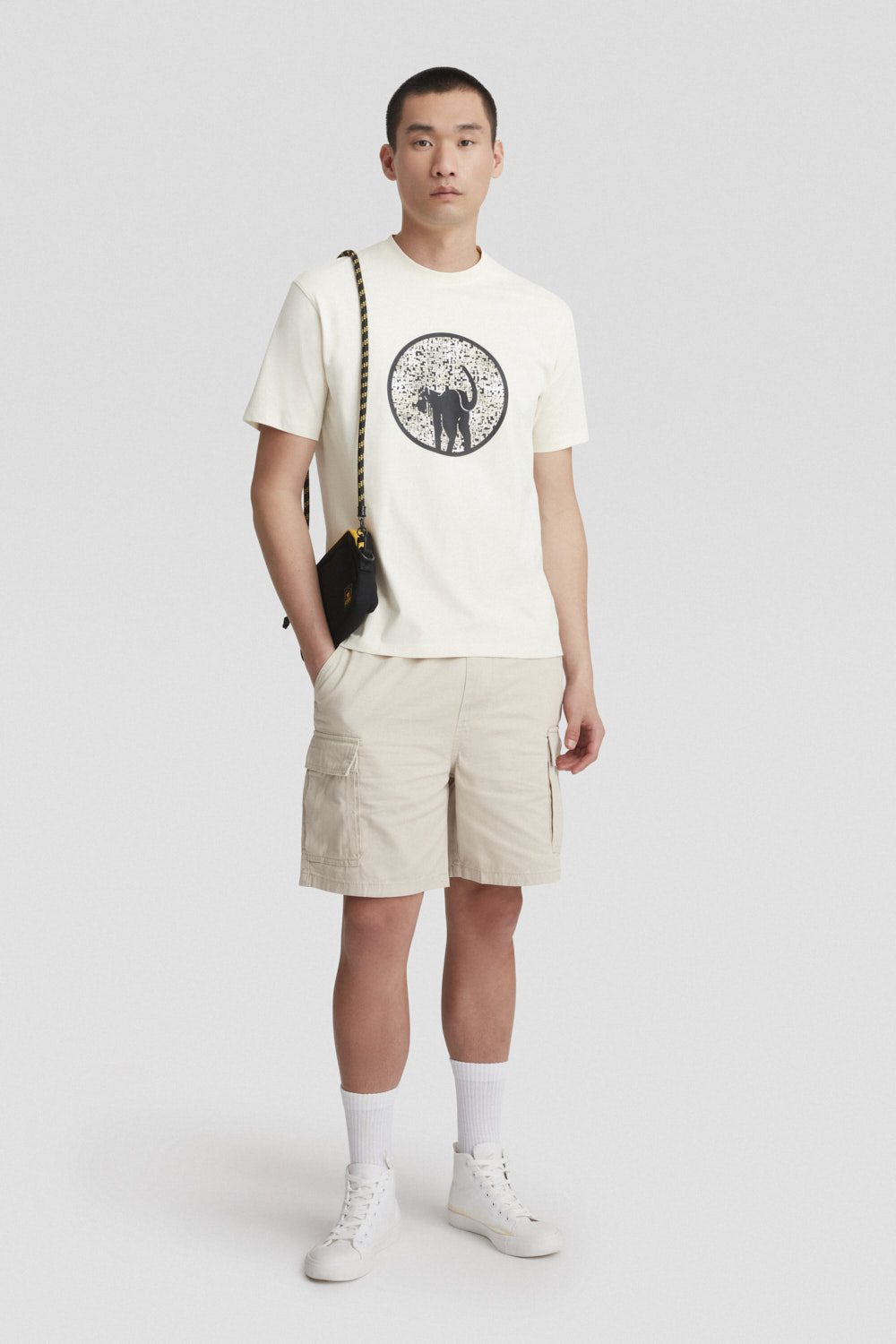 ciesse-outdoor-t-shirt-beige-baumwolle-rundhals-mit-print image 1