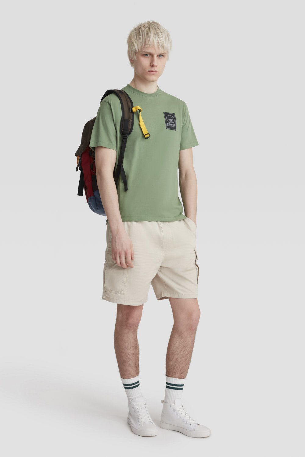 ciesse-t-shirt-basic-t-shirt-gr-n-rundhals-100-baumwolle image 1