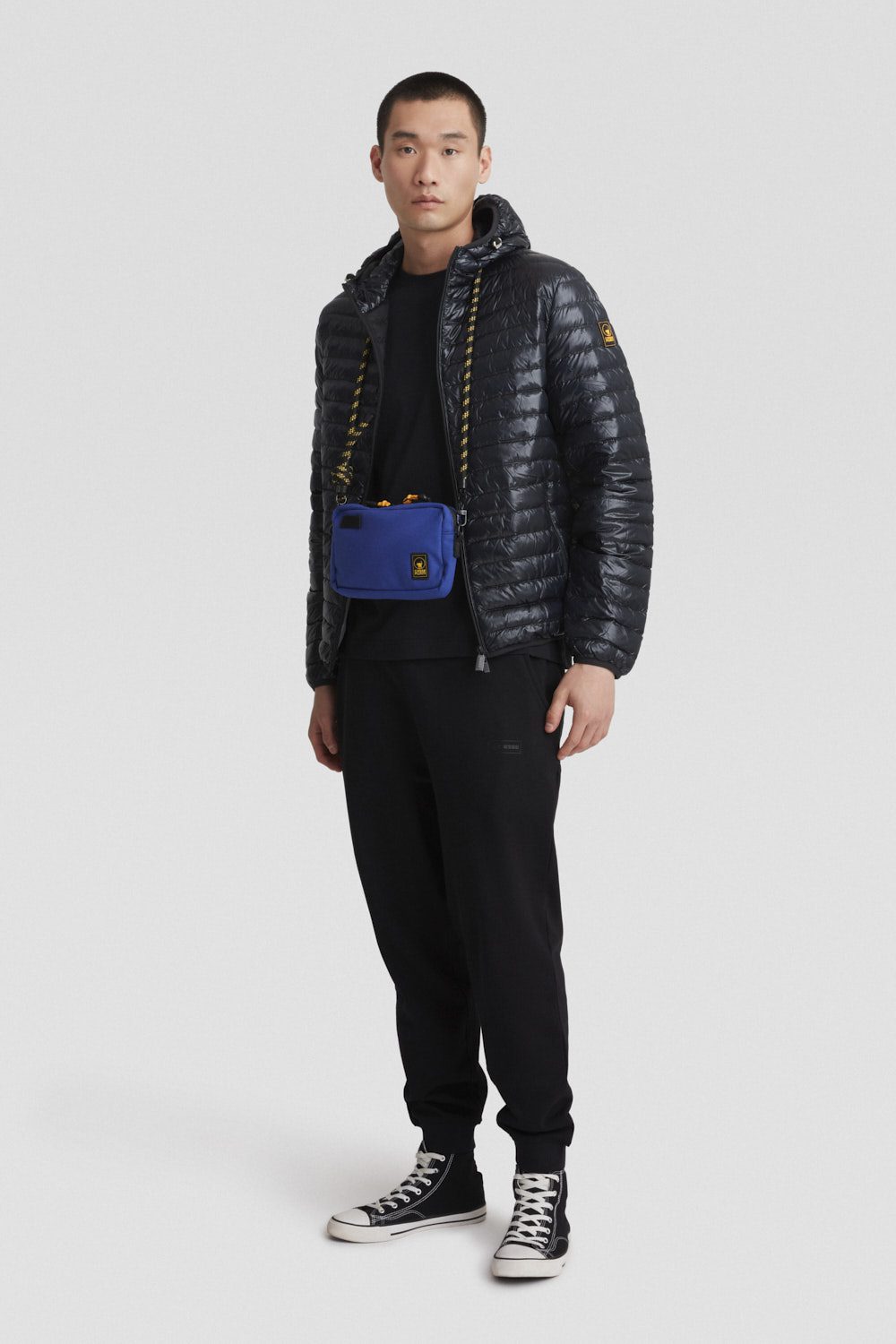 ciesse-outdoor-piumini-daunenjacke-schwarz-gl-nzend-kapuze-echt-daune image 1
