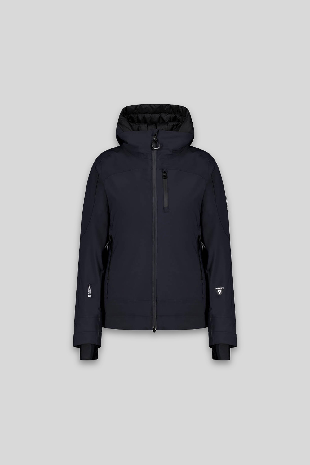 ciesse-blanca-skijacke-schwarz-mit-kapuze-softshell-primaloft image 1