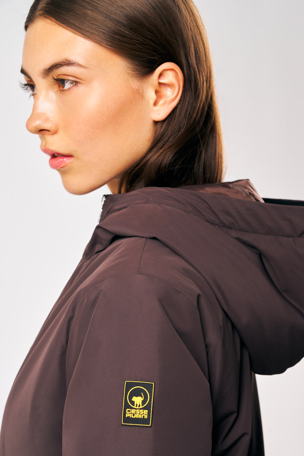 ciesse-outdoor-sofy-winterjacke-braun-damen-kapuze image 3