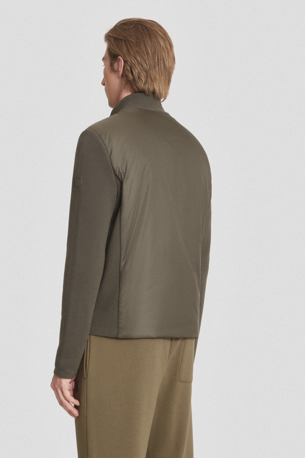 ciesse-outdoor-leichte-herren-jacke-oliv-mit-strick-rmeln image 4