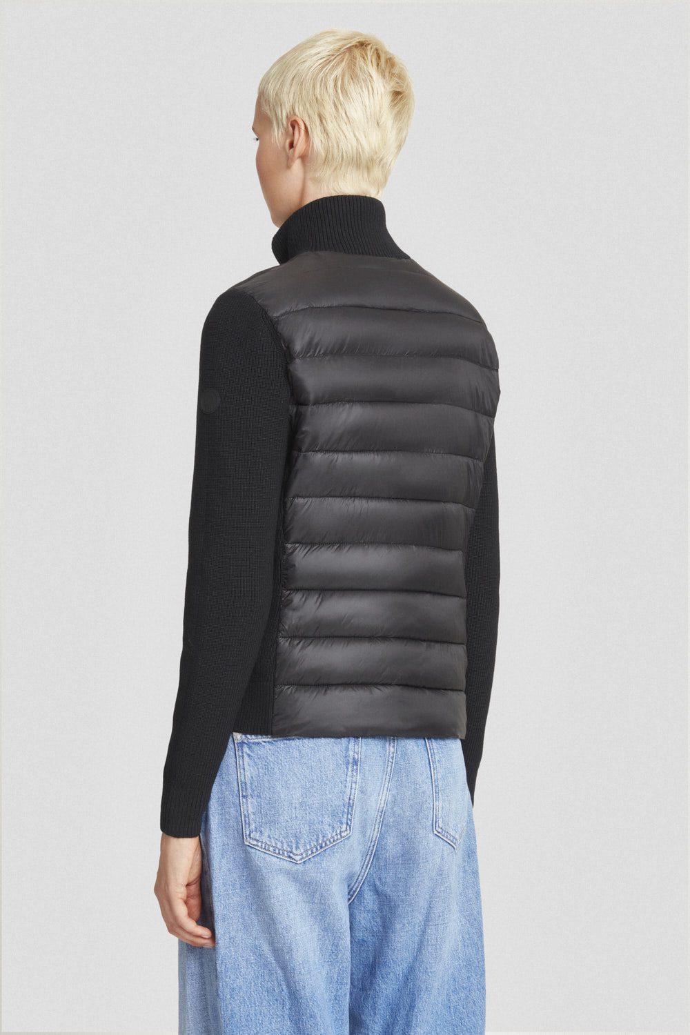 ciesse-outdoor-leichte-jacke-schwarz-strick-rmel-slim-fit image 3