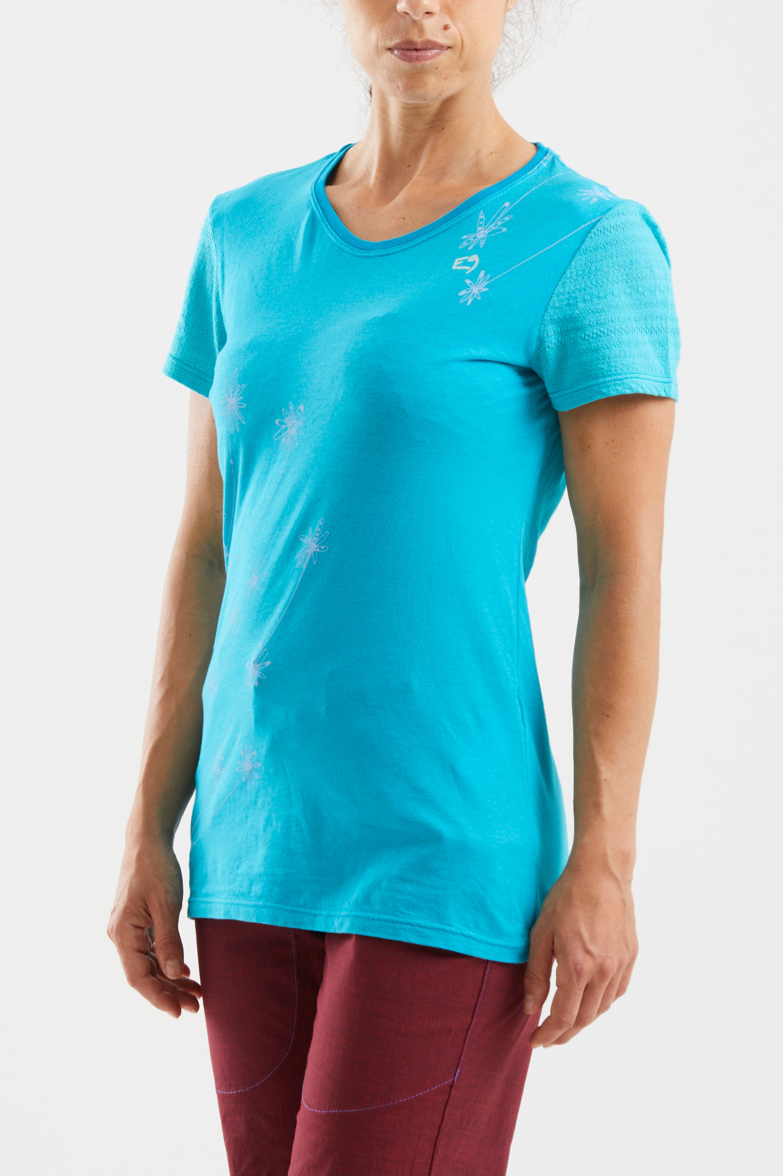 e9-dafne-t-shirt-ocean-blue-bio-baumwolle-slim image 2