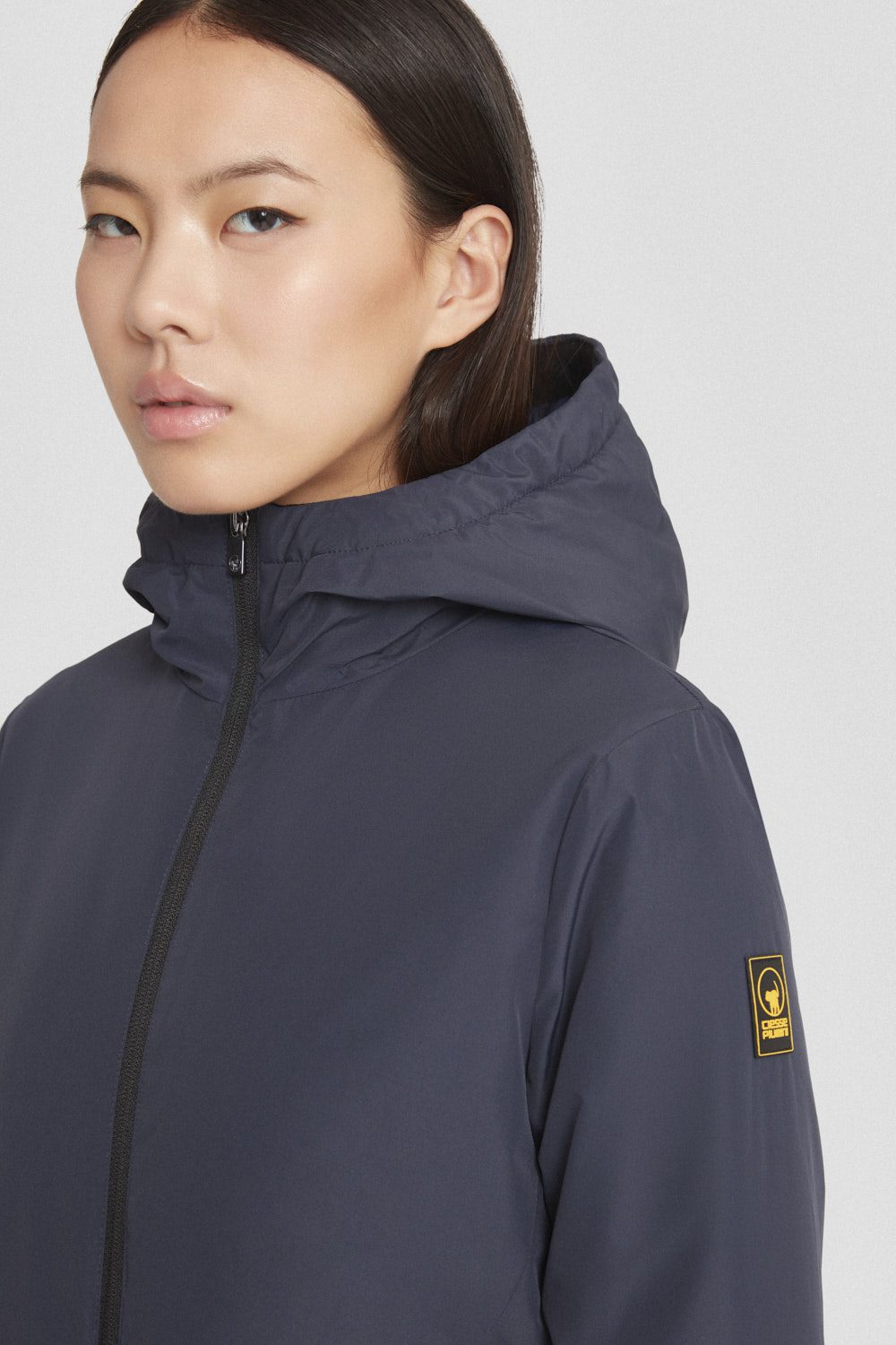 ciesse-giacche-invernali-winterjacke-lang-blau-kapuze-dwr image 3