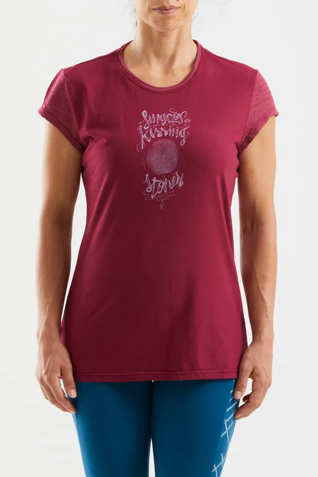 e9-kiss-t-shirt-damen-ocean-blue-modal-slim-fit image 1