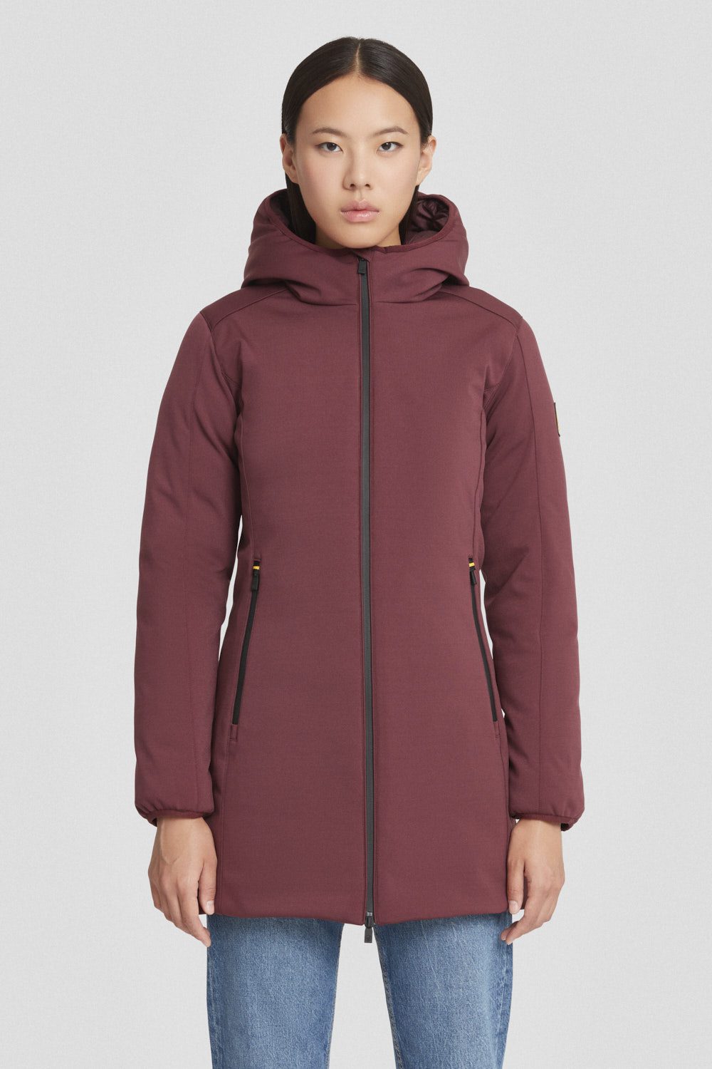 ciesse-outdoor-softshelljacke-braune-outdoorjacke-lang-zip image 1